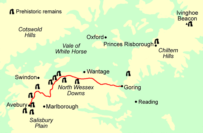 The Ridgeway - West Section map